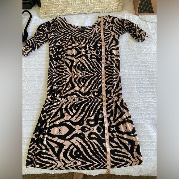 BCBG Black and Tan dress size Small Midi Mini - Picture 9 of 10
